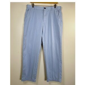 Brooks Brothers Clark Chinos Men Fits 35x28 Lt Blue Cotton Twill Straight Pants